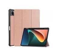 JiuRui Accessori, Custodia protettiva a tre ante con supporto for matita e cover interna in morbido TPU compatibile con Xiaomi Mi Pad 5 Pro 5G da 11 pollici 2021(Rose gold,For Mi Pad 5 Pro)