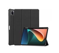 JiuRui Accessori, Custodia protettiva a tre ante con supporto for matita e cover interna in morbido TPU compatibile con Xiaomi Mi Pad 5 Pro 5G da 11 pollici 2021(Nero,For Mi Pad 5 Pro)