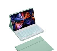 JiuRui Accessori, Custodia protettiva Per tablet con rivestimento in silicone staccabile della tastiera adatta Per Redmi Pad SE-11 pollici 2023/2025 universale(Fresh green backlit keyboard)