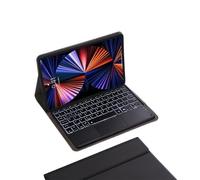 JiuRui Accessori, Custodia protettiva Per tablet con rivestimento in silicone staccabile della tastiera adatta Per Redmi Pad SE-11 pollici 2023/2025 universale(Black backlit touch keyboard)