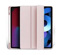 JiuRui Accessori, Detachable Tri-fold Smart Cover with Pencil Slot, Flip PU Stand Case compatible with iPad Air 2024 13 inches(Rose)