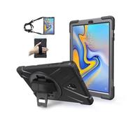 JiuRui Accessori, Hand/Shoulder Strap Anti Drop Shell Protective Case Suitable for Samsung Galaxy Tab A8 10.5 inches X200/X205(Black (Strap))