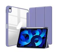 JiuRui Accessori, Painted Protective Cover with Pen Slot, Acrylic Marble Texture Shell Suitable for iPad mini 7 2024/mini6 2021-8.3 inch(Lavender Purple)