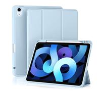 JiuRui Accessori, Silicone Leather Case with Pen Slot, Tablet Protective Cover Suitable for iPad Air5/4 10.9 inch(Ice)
