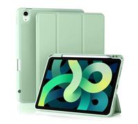 JiuRui Accessori, Silicone Leather Case with Pen Slot, Tablet Protective Cover Suitable for iPad Air5/4 10.9 inch(Matcha)