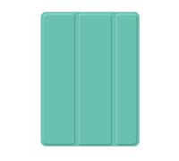 JiuRui Accessori, Triple Foldable Silicone Protective Cover, TPU+PU Leather Case Suitable for iPad Pro 12.9 inch (2018-2022) universal(Mint Green)
