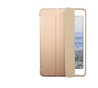 JiuRui Accessori, Triple Foldable Silicone Protective Cover, TPU+PU Leather Case Suitable for iPad Pro 11 inch(2018-2022) universal(Golden)