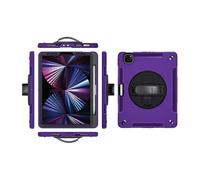 JiuRui Anti-fall Silicone Shell, Strap and Shoulder Protective Cover Suitable for iPad Air 11 inch-2024/2025(Purple (bracelet))