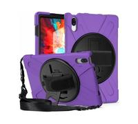 JiuRui Custodie e Cover, 360° Rotating Bracket Tablet Case+Shoulder Strap compatible with Lenovo Tab P11 Pro TB-J706F and P11 TB-J606F(Grigio,2020 P11 Pro J706F)