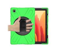 JiuRui Custodie e Cover, 360 Rotating Kickstand Case, Shoulder Strap Shockproof Back Cover compatible with Samsung Galaxy Tab A7 10.4 inch 2020 SM-T500/T505(Verde)