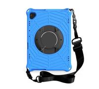 JiuRui Custodie e Cover, Colorful Silicone Strap Case, Rotating PC Anti-fall Protective Cover compatible with Lenovo Tab P10 X705 M10 HD2 TB-X605/FHD PLUS X606F/X(Blu,TB-X705F)