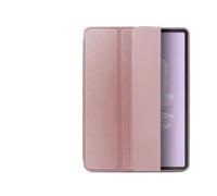 JiuRui Custodie e Cover, Custodia protettiva in pelle morbida magnetica a tre ante, con flip, compatibile con Honor MagicPad da 13 pollici(Rose gold)