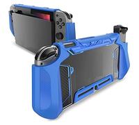 JiuRui Custodie e Cover, Custodia protettiva robusta con impugnatura in TPU Blade compatibile con console Nintendo e controller Joy-Con(Blu)