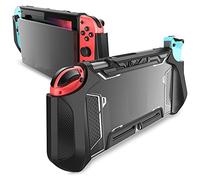 JiuRui Custodie e Cover, Custodia protettiva robusta con impugnatura in TPU Blade compatibile con console Nintendo e controller Joy-Con(Nero)