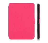 JiuRui Custodie e Cover, Custodia ultra sottile in pelle PU, custodia protettiva for eBook compatibile con Kobo Clara Clear HD da 6 pollici(Rose)