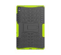 JiuRui Custodie e Cover, Full Body Tablet Cover Armor TPU+PC Stand Case compatible with Lenovo Tab P11 TB-J606F 11 inch(Verde)