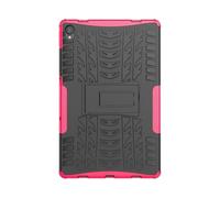 JiuRui Custodie e Cover, Full Body Tablet Cover Armor TPU+PC Stand Case compatible with Lenovo Tab P11 TB-J606F 11 inch(Rose Red)