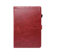 JiuRui Custodie e Cover, PU Leather Case Sleep/Week Stand Flip Back Cover compatible with Samsung Galaxy Tab A7 10.4 2020 T500 T505(Rosso)