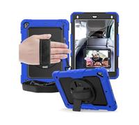 JiuRui Custodie e Cover, Shoulder/Hand Strap Tablet Case, PC Rotating Bracket Anti-fall Protective Shell compatible with iPad mini4/5(Blu scuro)