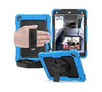 JiuRui Custodie e Cover, Shoulder/Hand Strap Tablet Case, PC Rotating Bracket Anti-fall Protective Shell compatible with iPad mini4/5(Sky-blue)
