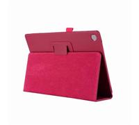 JiuRui Custodie e Cover, Tablet PU Leather Case Auto Wake-up/Sleep Stand Cover compatible with Lenovo Tab M10 Plus FHD X606/2nd Gen TB-X306X x306f(Rose Red,M10 10.1 TAB-X605)