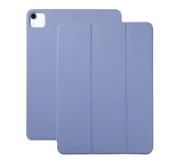 JiuRui Custodie e Cover, Tri-Folding Flip Leather Case, Pen Slot Double-sided Clip Magnetic Protective Cover compatible with iPad Pro 12.9 inch/Pro 11 inch 2020(Lavender Purple,Pro 12.9 inch)