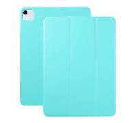 JiuRui Custodie e Cover, Tri-Folding Flip Leather Case, Pen Slot Double-sided Clip Magnetic Protective Cover compatible with iPad Pro 12.9 inch/Pro 11 inch 2020(Mint Green,Pro 12.9 inch)