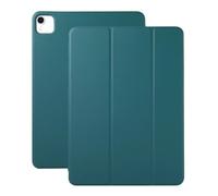 JiuRui Custodie e Cover, Tri-Folding Flip Leather Case, Pen Slot Double-sided Clip Magnetic Protective Cover compatible with iPad Pro 12.9 inch/Pro 11 inch 2020(Dark Green,Pro 12.9 inch)