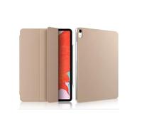 JiuRui Custodie e Cover, Tri-Folding Flip Leather Case, Pen Slot Double-sided Clip Magnetic Protective Cover compatible with iPad Pro 12.9 inch/Pro 11 inch 2020(Oro,Pro 11 inch)