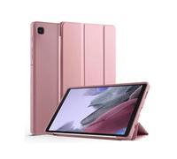 JiuRui Custodie e Cover, Trifold Flip Tablet Cover Soft TPU Inner Shell compatible with Samsung Galaxy Tab A7 SM-T500 T505 / Lite 2021 SM-T220 T225(Rose gold,Tab A7 Lite 8.7 2021)