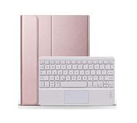 JiuRui tablet Accessori, Custodia con tastiera touchpad magica rimovibile, custodia in similpelle Per PC compatibile con Lenovo Tab P11 da 11 pollici (TB-J606F)(Rose Gold with White keyboard)