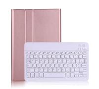 JiuRui tablet Accessori, Per Galaxy Tab A7 Lite 8.7 SM-T220 / SM-T225, Custodia protettiva in pelle con tastiera Bluetooth a retroilluminazione Per Galaxy Tab A7 Lite 8.7(Rose Golden)