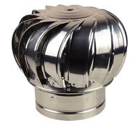JIURUOZ Comignoli girevoli, Cappello Girevole, Ventilatore da Tetto Ventilatore Antipioggia in Acciaio Inossidabile Comignolo di Scarico Tetto Soffitta Fattoria Fabbrica(300mm)