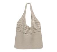 Jiusely Borsa in tessuto retrò estivo, maglia all'uncinetto spiaggia Tote Ba per lavoro, ufficio, viaggi, shopping scuola e vita quotidiana, marrone, taglia unica