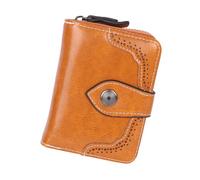 Jiusely Portafoglio donna in pelle pa, Marrone, 11.5cm (Length) x 9cm (Height) x 3cm (Width), Rétro