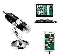 Jiusion 40 a 1000 x ingrandimento USB microscopio digitale endoscopio, 8 LED USB 2.0, mini videocamera con adattatore OTG e metallo supporto, compatibile con Mac e Windows 7 8 10 11 Android Linux