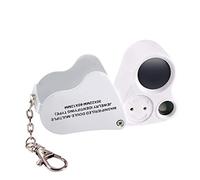 Jiusion Lente Di Ingrandimento per Gioielli Illuminata a LED Con Illuminazione Portatile 30X 60X Wearable Handheld Dual Lens Lente Di Ingrandimento Per Occhiali Microscopio Con Portachiavi e Cordino