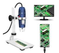 Jiusion Microscopio digitale USB HD 2MP 40-1000X Fotocamera per endoscopio con ingrandimento portatile con 8 LED Supporto stabile in lega di alluminio per OTG Android Mac Windows 7 8 10 11 Linux