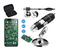 Jiusion Microscopio USB originale 40-1000X con Custodia Portatile, Fotocamera Digitale per Endoscopio Ingrandimento 8 LED Base Metallica per Micro USB Tipo C Android, Windows Mac Linux Chrome