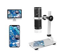 Jiusion WiFi USB Microscopio digitale HD 50 a 1000x Ingrandimento wireless Endoscopio 8 LED Mini videocamera con supporto e custodia, compatibile con iPhone iPad Android Windows Mac