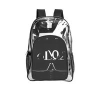 JIUTY Amore Ginnastica Stampa Trasparente Zaino di Sicurezza Pvc Scuola Bookbag Viaggio Tasca Frontale Rete Laterale Utility Moderna