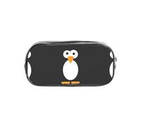 JIUTY Astuccio per penne con grazioso pinguino, elegante e trasparente, con cerniera liscia, borsa multiuso per cancelleria per scuola e ufficio