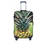 JIUTY Be A Pineapple Printing - Copertura per valigia grande, elasticizzata con stampa fronte/retro, mantiene i bagagli chiusi, bianco, M