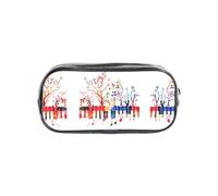 JIUTY Custodia colorata con tastiera di pianoforte e note musicali, elegante custodia trasparente con cerniera liscia, borsa multiuso per cancelleria per scuola e ufficio