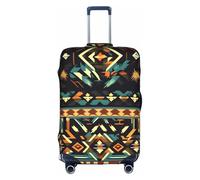 JIUTY Grande copertura per valigia con stampa di motivi nativi americani, copertura elastica per valigie con stampa fronte/retro, mantiene i bagagli chiusi, bianco, XL