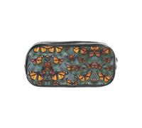 JIUTY Monarch Butterflies elegante astuccio trasparente con cerniera liscia, astuccio multiuso per cancelleria per scuola e ufficio
