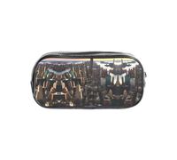 JIUTY New York City elegante astuccio trasparente con cerniera liscia, borsa multiuso per cancelleria per scuola e ufficio