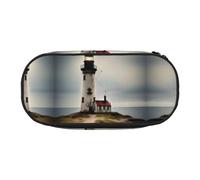 JIUTY Old Lighthouse-Standard-Scale-2_00 astucci estetici carini con cerniera grande capacità, organizer portatile da scrivania per adulti, Nero , Taglia unica, Organizer per borse