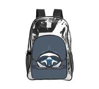 JIUTY Orca Killer Whale Print Clear Security Backpack Pvc Scuola Bookbag Viaggio Tasca Frontale Rete Laterale Utility Moderno