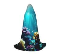 JIUTY Scenario subacqueo Halloween Felpe con cappuccio Robe Cosplay Mantelli Puntelli Partito Mantello Con Cappuccio Mantello Carnevale Accessorio Per Festa